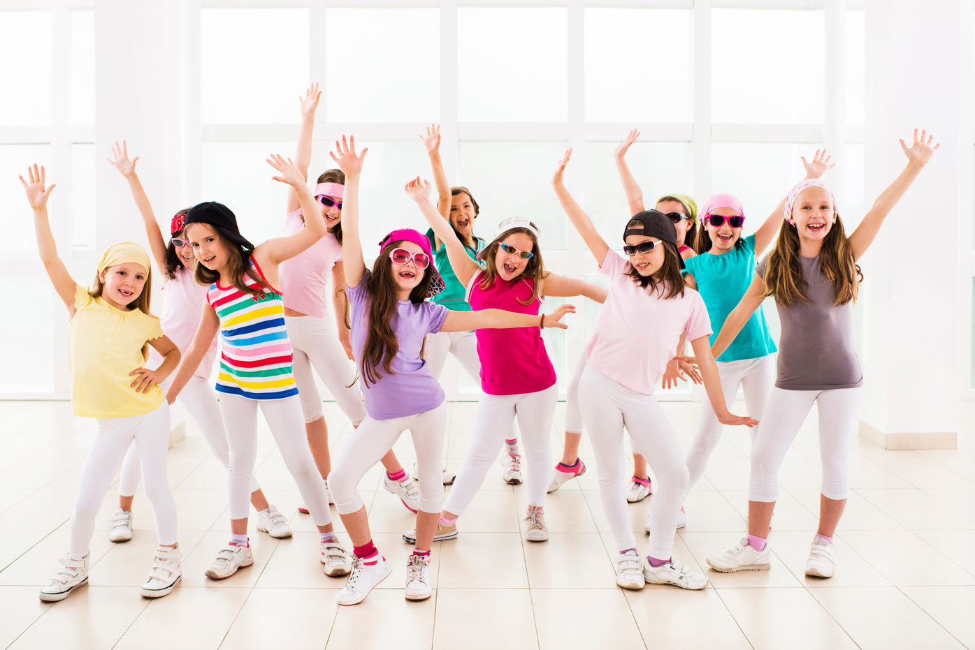 Happy little hip hop dancers.